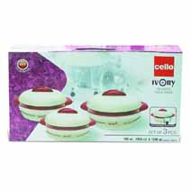 CELLO IVORY CASSEROLE SET OF 3